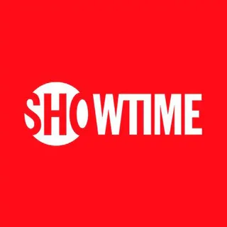 The Showtime logo, featuring the word "SHOWTIME" in white capital letters with the 'SHO' part stylized inside a white circle, set against a solid red background.
