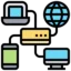 Supported devices icon with globe, desktop, tablet, and smartphone.