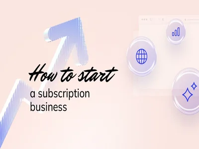 A screen displaying the title "How to start a subscription business" with various icons.