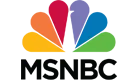MSNBC logo with "MSNBC" text and a colorful peacock icon.