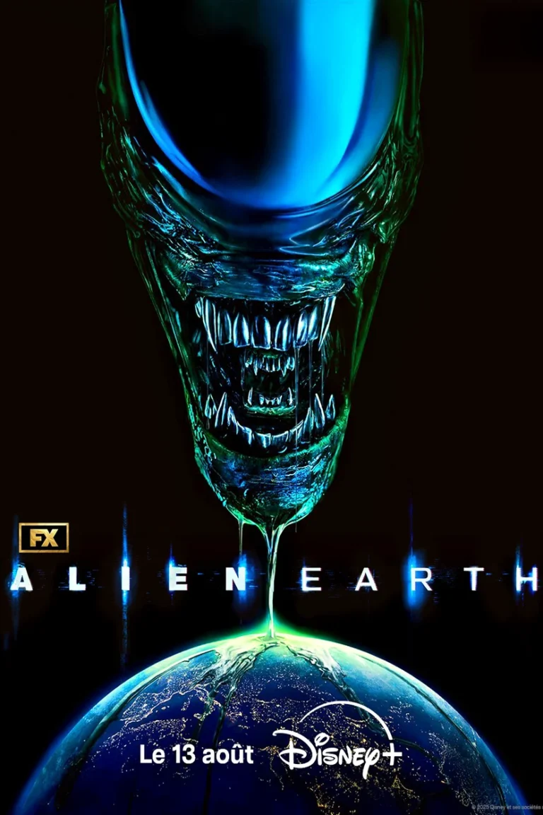 Poster for Alien: Earth featuring a distinctive alien creature's head.