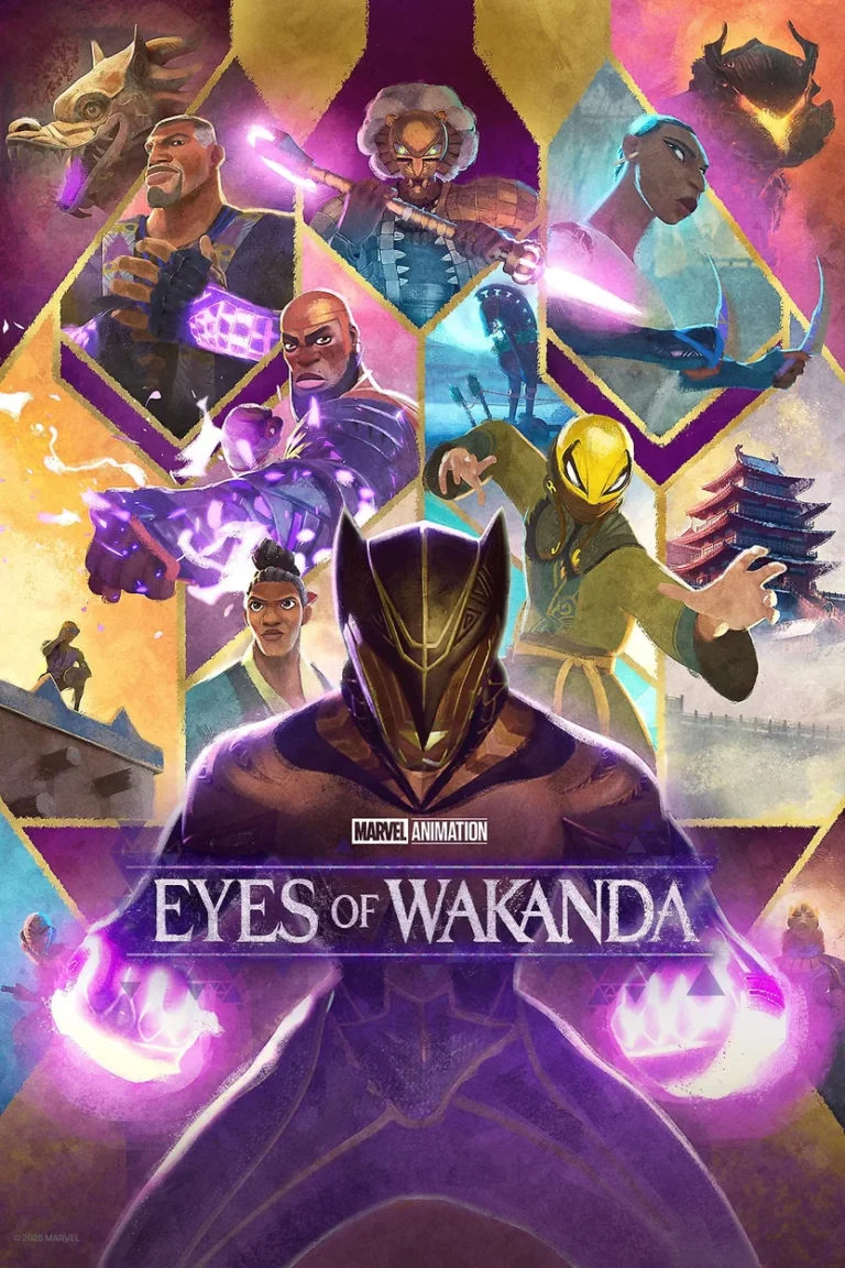 Eyes of Wakanda animated series poster featuring Marvel superheroes