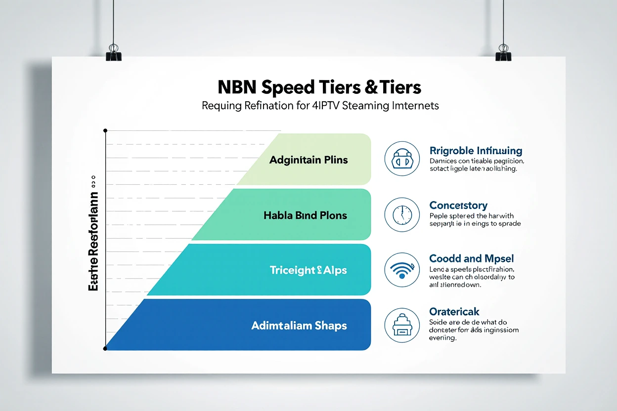 NBN speed tier requirements chart for 4K IPTV streaming across Australian internet plans