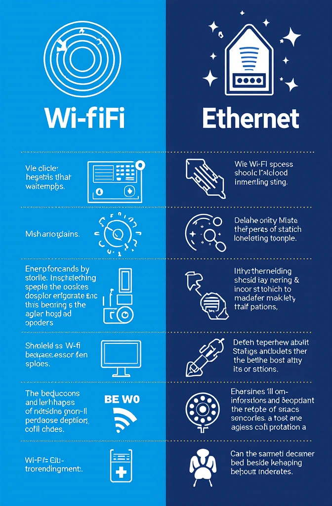  Side-by-side comparison showing Wi-Fi vs Ethernet performance metrics
