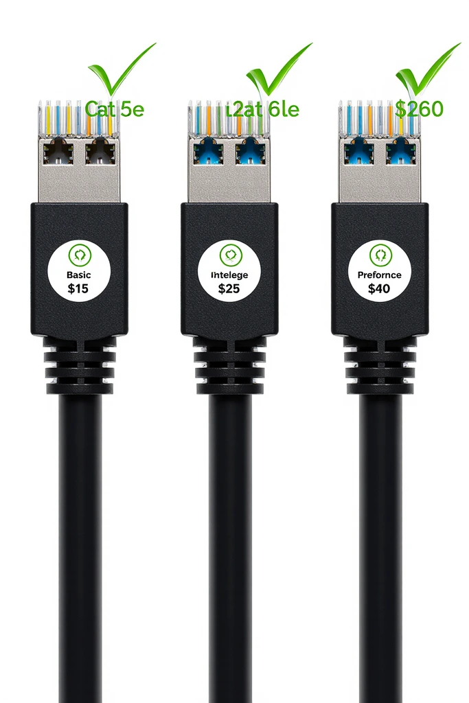 Best ethernet cables for IPTV box Australia showing Cat 5e, Cat 6 and Cat 6a with NBN compatibility and AUD pricing