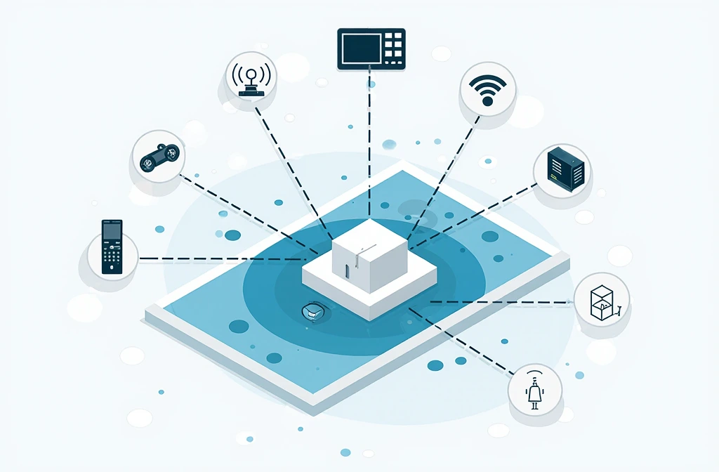 NBN network optimization diagram showing optimal router placement and Wi-Fi zones for IPTV streaming