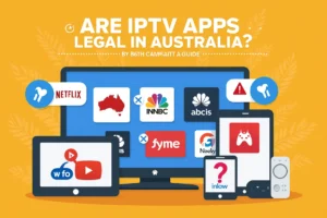 Are IPTV apps legal in Australia guide showing popular streaming apps with legal status indicators for Australian users