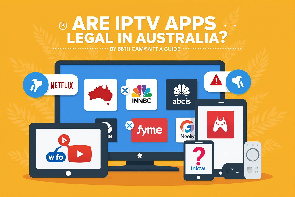 Are IPTV apps legal in Australia guide showing popular streaming apps with legal status indicators for Australian users