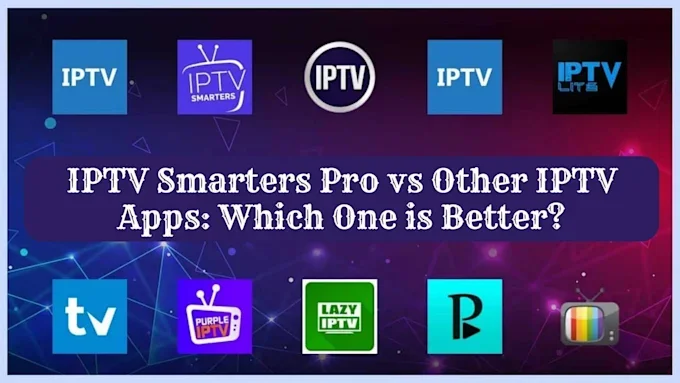 Comparison banner showing IPTV Smarters Pro versus other popular IPTV apps in Australia.