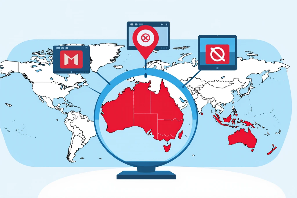 IPTV geo-blocking Australia infographic showing content restrictions by location