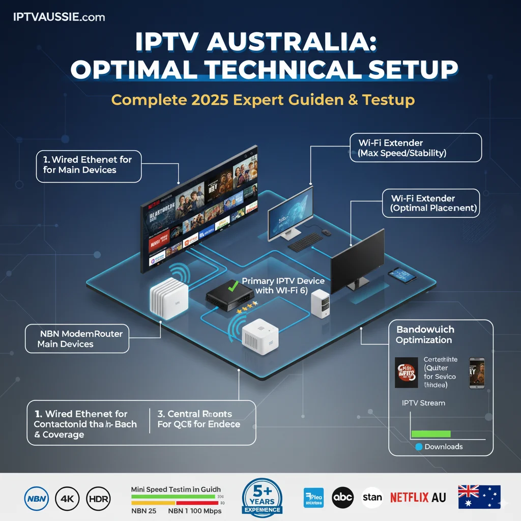 How to set up IPTV box Australia network optimization ethernet vs wifi configuration guide
