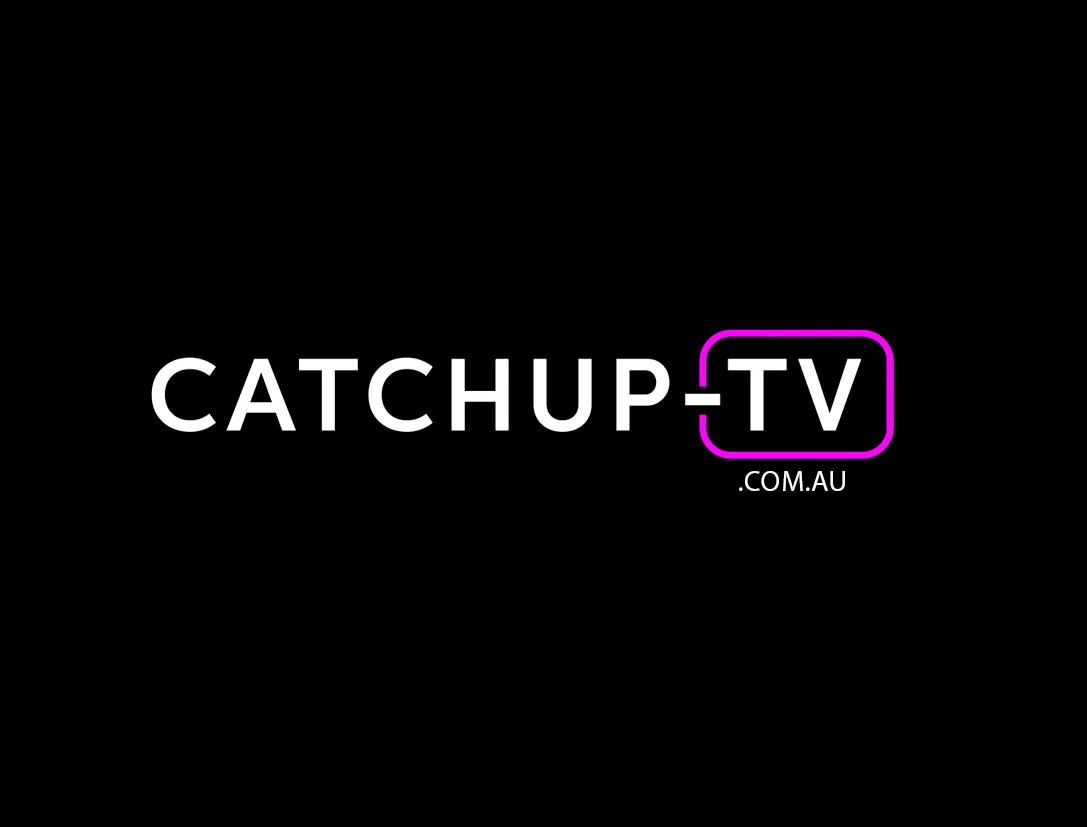 Black background with white text reading "CATCHUP-TV"; "TV" is enclosed in a purple-outlined rectangle