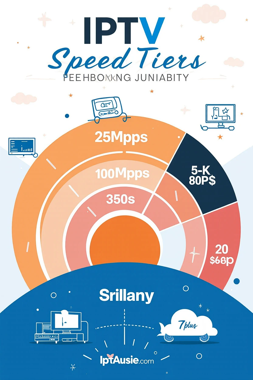 NBN speed requirements infographic for future IPTV apps in Australia, supporting 4K and 8K streaming.