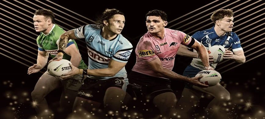 Four NRL players representing Australian sports content for IPTV streaming.