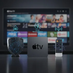AI in IPTV devices comparison showing NVIDIA Shield, Apple TV, and Chromecast for Australian streaming in 2025