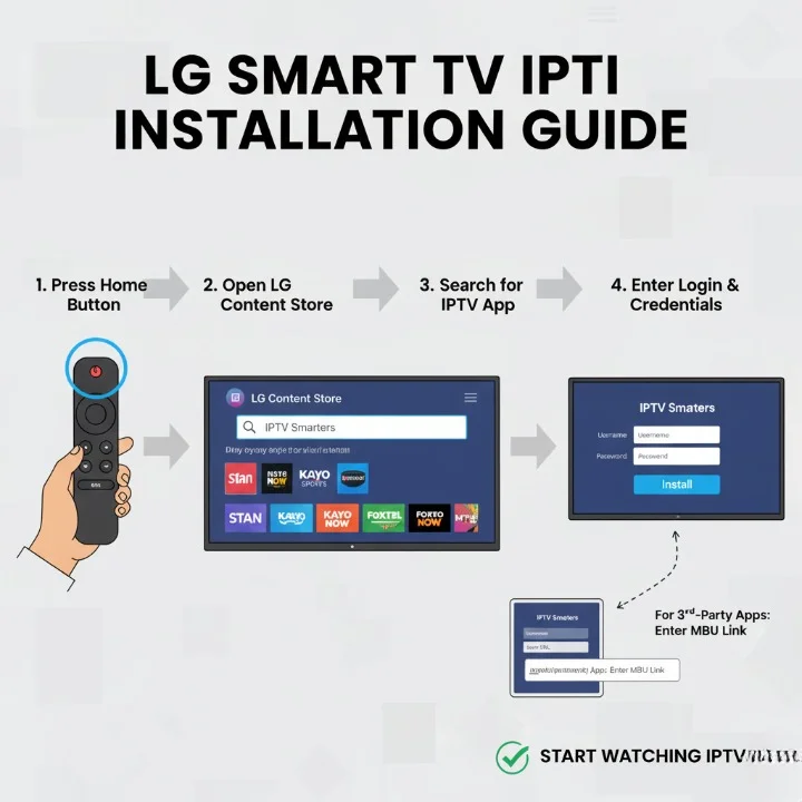 Step-by-step installation guide for IPTV apps on LG Smart TV