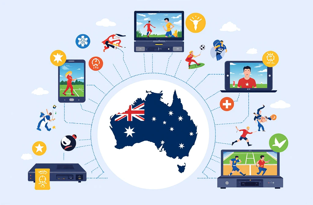 Watching International Sports Events with IPTV in Australia – comparison chart of IPTV box options for multi-device sports streaming