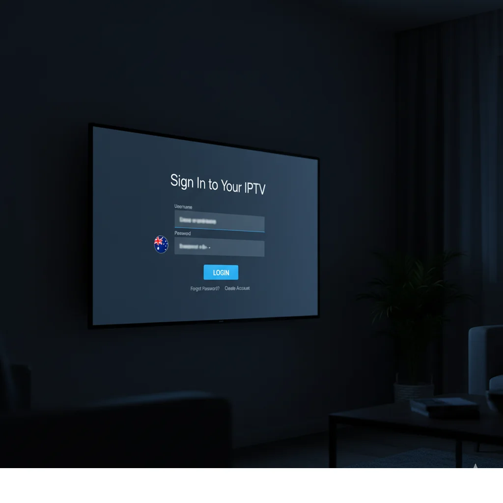 IPTV app configuration screen showing Australian setup process