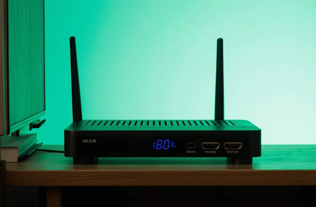 IPTV box connected to Wi-Fi router for smooth IPTV streaming Australia