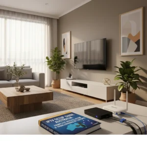 Complete IPTV Setup Guide Australia showing streaming device and router connection