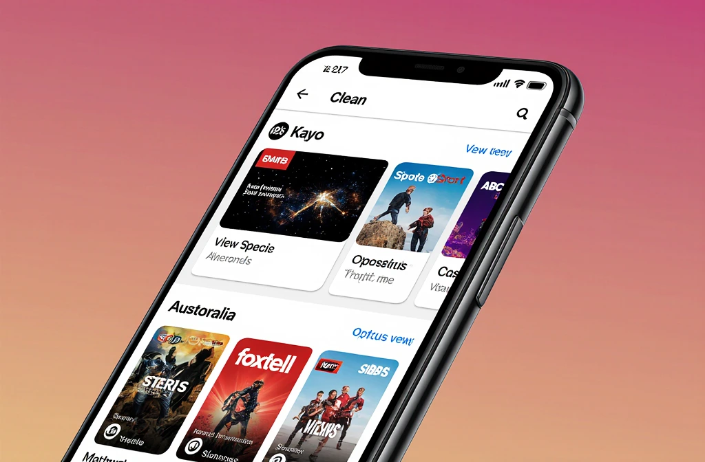 Legal IPTV apps showing Australian streaming services