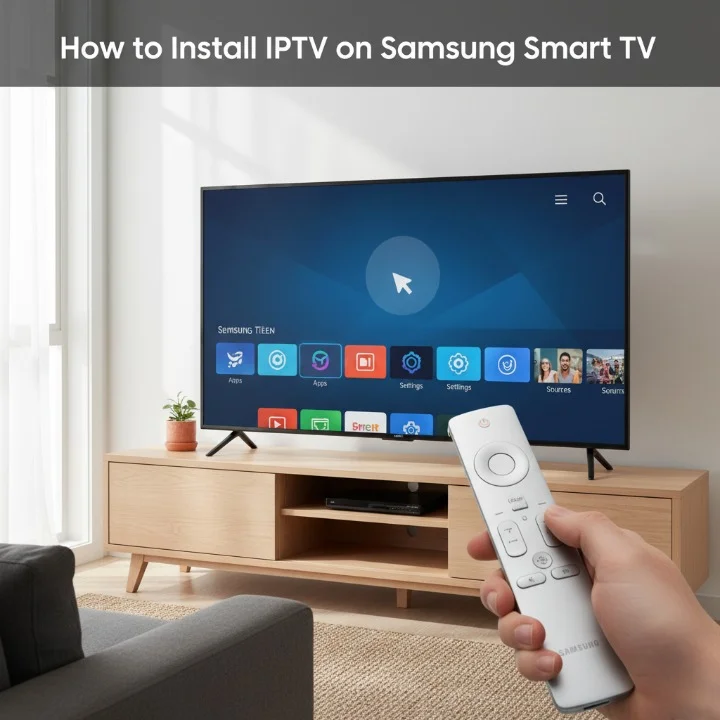 Open Samsung Apps Store on Samsung Smart TV to install IPTV apps