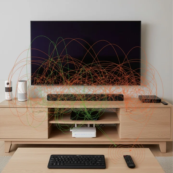 Common wireless interference sources affecting Bluetooth IPTV remote in Australian homes