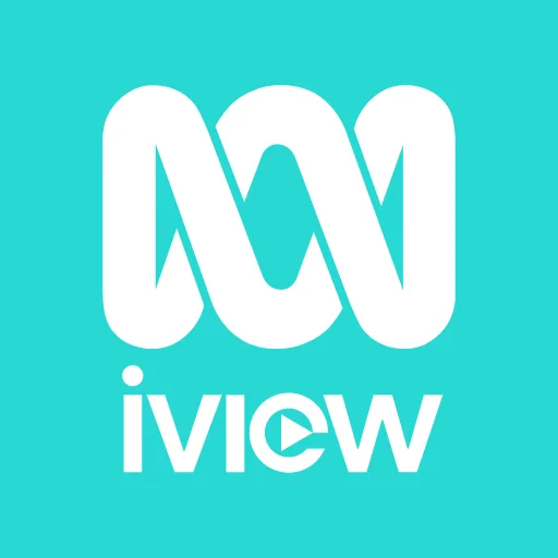 ABC iview logo with white ABC emblem and lowercase "iview" text on a turquoise background.