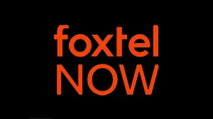 foxtel NOW logo with red "Foxtel" and orange "NOW" text on a black background.