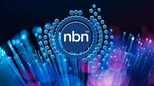 Stream Optimization graphic featuring the nbn™ logo surrounded by glowing fiber optic cables in blue and purple tones.