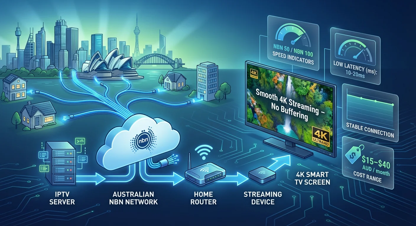 IPTV Australia no buffering cost explained with NBN speed, stable servers, and real streaming setup in 2026